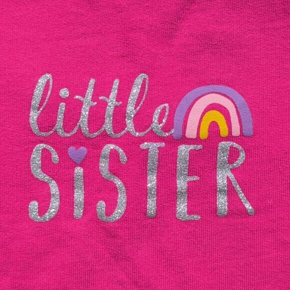 Carter's 18 Month Pink Little Sister Rainbow Sweatshirt - Picture 2 of 8
